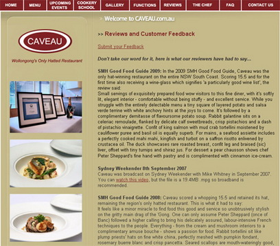 Caveau Restaurant Wollongong Frontpage